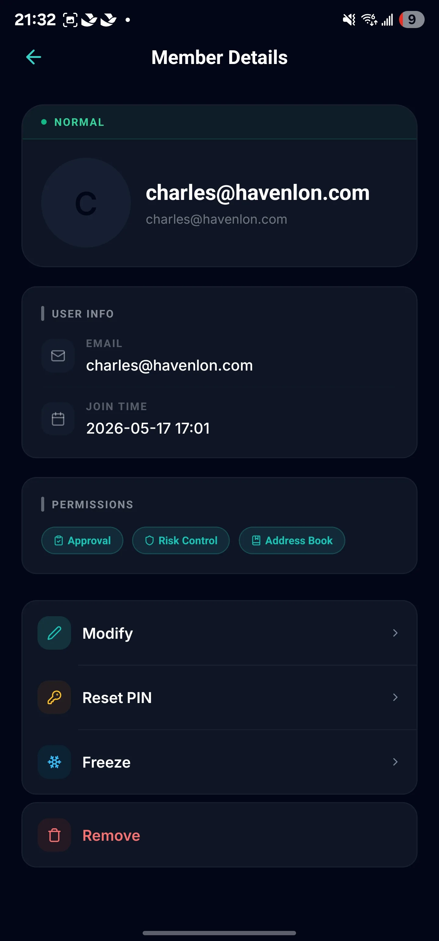 Team Workspace screen 4