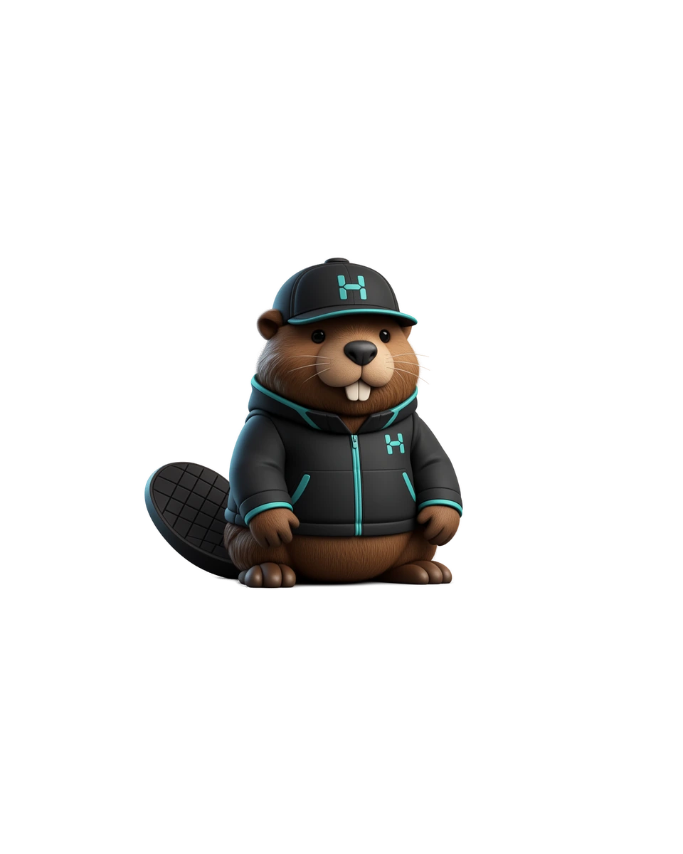Standard front view of Mod the Beaver